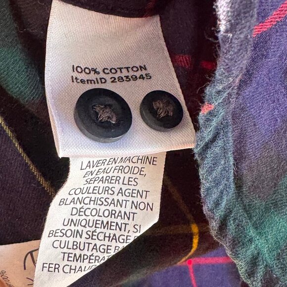 LL Bean Signature Slim Fit Flannel Shirt Men’s Large Plaid Tartan 100% Cotton - Picture 5 of 7